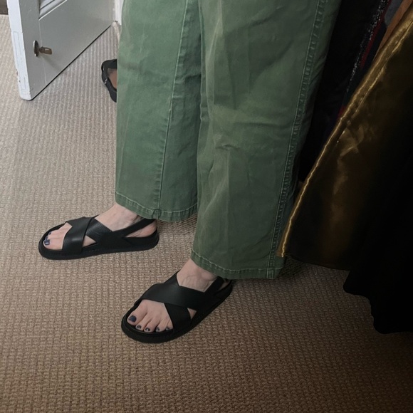 NWOT handmade black leather sandals - Picture 8 of 8